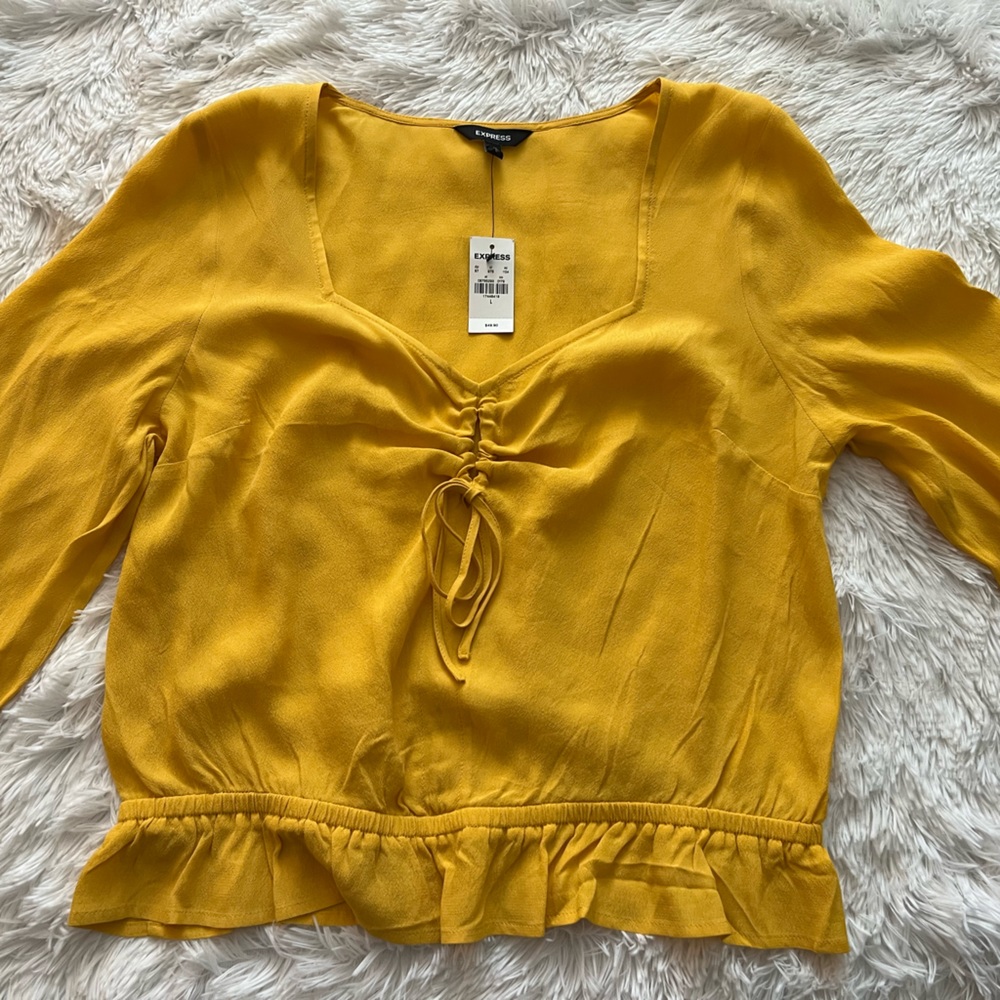 Express yellow blouse